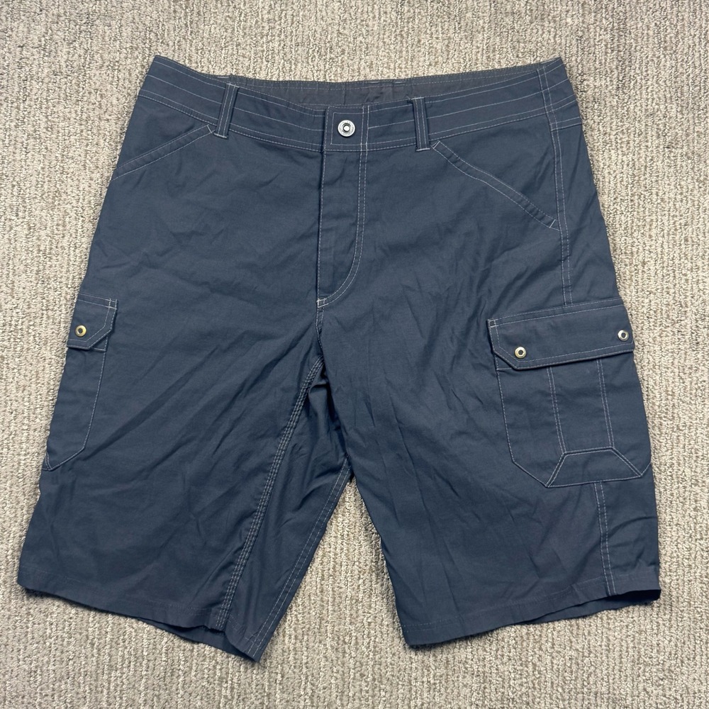Kuhl Mens 36 Renegade Cargo Shorts Nylon Stretch Outdoor Hiking Dark Grey